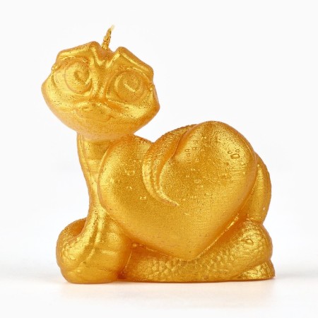 New Year's candle "Snake Milashka", for the New Year, Golden, 69 x 61 x 36-3
