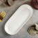 Porcelain dish, 17 × 7 cm, white color