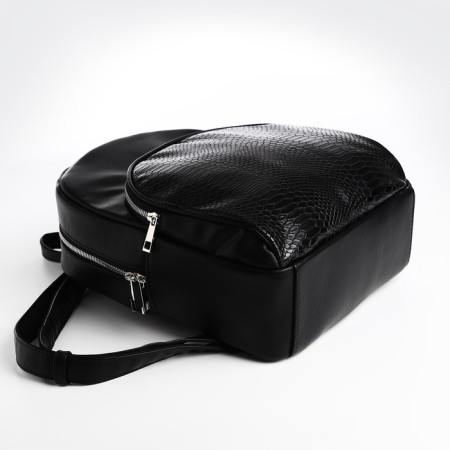 Women's backpack city, Textura, black color-4
