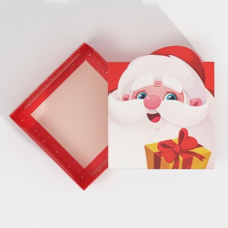 Folding box "Grandfather Frost", 15 x 15 x 8 cm, new year-3