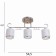 Alet chandelier 3x40W E27 Chrome Model: 2800430