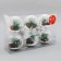 Set of balls plastic D -8 cm, 6 pcs "Ice - cones" transparent