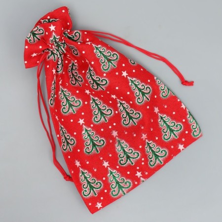 Bag Gift canvas “Give you”, Christmas trees, 16 x 24 cm +/- 1.5 cm, New Year-4