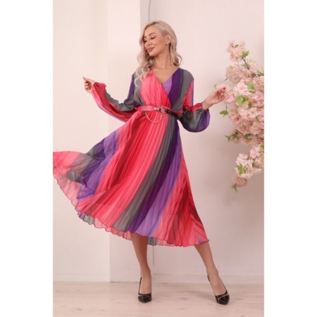 Women's dress, size 46, pink color-3