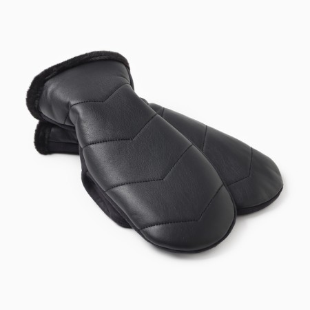 Women's mittens minku, black color, 25 cm