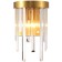 Lamp wall crystal Venecia 2XE14 40W, size 20x12x31.5 cm, bronze color
