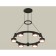 Suspended Ambrella Light, XR92051103, GX53 LED 12 W, Black sand color, pink gold.