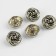 A set of metal buttons on the leg, d = 17 mm, 5 pcs, the color is black-silver