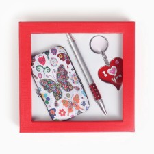 Gift set 3v1 (pen, mirror, keychain)