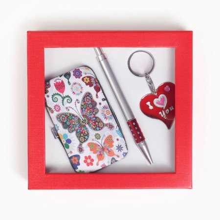 Gift set 3v1 (pen, mirror, keychain)