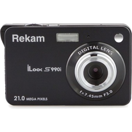 Rekam Ilook S990i, 21 MP, 2.7 ", 720p, SD, MMC, black camera