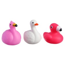 A set of rubber toys for the bathtub 
