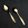 Dessert spoon "Uralochka", thickness 2 mm, gold color