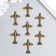 Decor for creativity Metal "Airplane" bronze set 8 pcs 3.4x2.4 cm