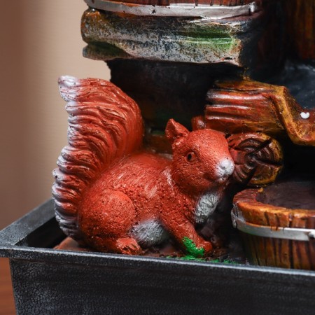 Fountain "Squirrels at the barrels" 28x21 cm (with backlight)-1