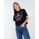 T -shirt shortened "queen" villain, black color