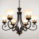 Chandelier 2713/6 E27 40W black and gold 77x77x52-82 cm Bayerlux