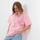 Women's T-shirt Minaku Oversize Fit: Light pink color, river 48