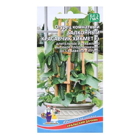 Cucumber seeds "Handsome Hikmet", for balconies and window sills, F1, 6 pcs
