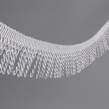 Decorative braid "Furger", 55 mm, 10 ± 0.5 m, white color