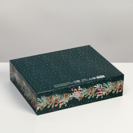 Folding Gift Box "New Year Botanika", 31 x 24.5 x 9 cm, New Year-3