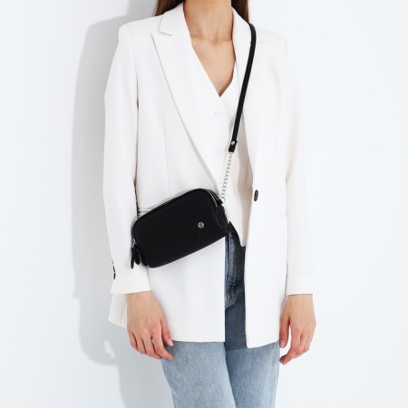 Richet Cross-Boda Bag on a zipper, black color-5