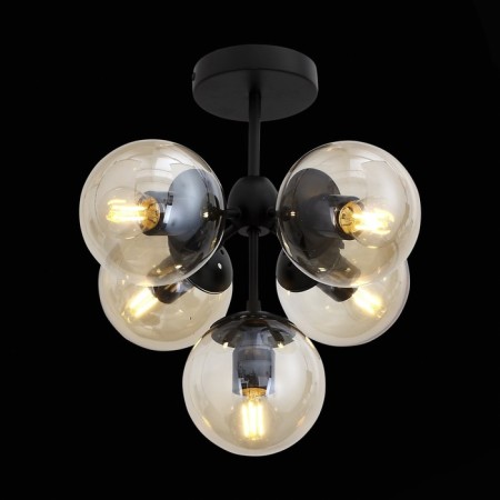 Ceiling Ceiling ST LUCE. SL549.402.05. Stampo. 5x60 watts, E27, 38x38x45 cm, black color