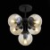 Ceiling Ceiling ST LUCE. SL549.402.05. Stampo. 5x60 watts, E27, 38x38x45 cm, black color