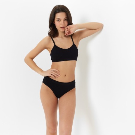 Female set (top, panties) Black color, size 42-44