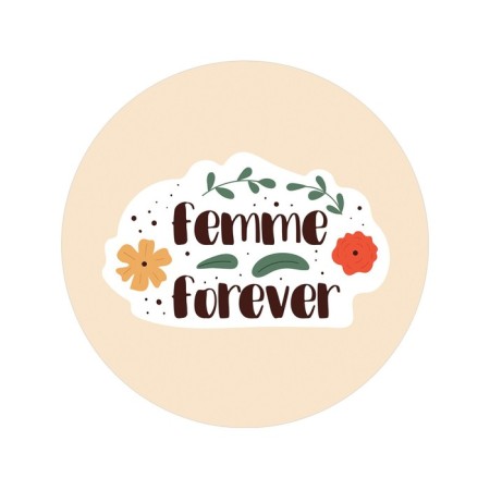 Pareo and beach rug "Femme Forever", D = 150 cm-1