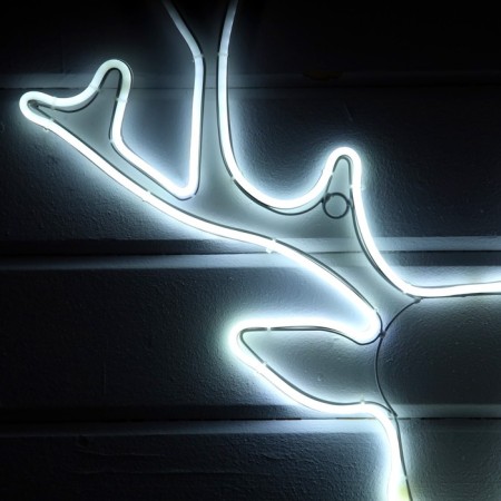 Neon figure "Deer", 70 × 59 cm, 448 LED, 220 V, glow of white-2