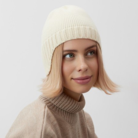 Women's hat minku, beige color, rr 56-58