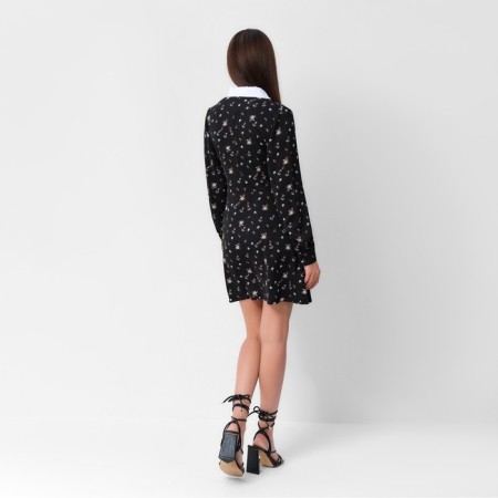 Women's dress with collar Mist p. 42, black-5