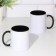 Coraming mug of ceramic with a logo, white color, volume 320 ml, black bottom