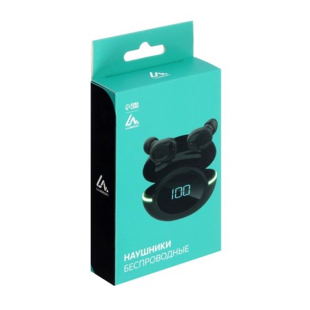 Wireless headphones VBT 1.17, TWS, vacuum, BT5.1, 30/200 mAh, backlight, black-15