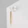 Earring "Kaff" Flower, chamomile, white color in gold