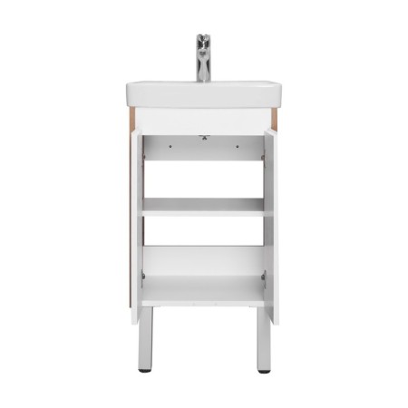 Tumbling under the Aquaton Skandon DOORS, 45 cm, white gloss color, rustic oak-5