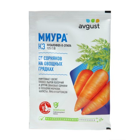Means for combating weeds on vegetable crops "August", "Miura", 4 ml