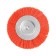 Nylon brush for a tundra drill, with a hairpin, flat, 125 mm