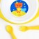 A set of children's dishes "Bear Prince", a plate on the suction cup 250ml, fork, spoon