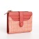 Women's wallet on the button, pink color