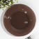 Glass plate "Brown City", d = 19.5 cm, brown color
