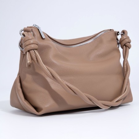 Cross-Bodi Bag on a zipper, beige color-2