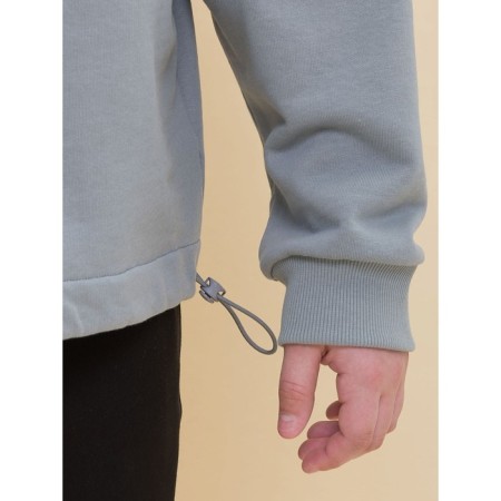 Sweatshirt for boys, height 128 cm, gray color-4