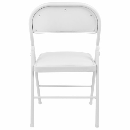 Folding stool Brabix Golf Plus CF-003 comfort, white frame, white leatherette-3