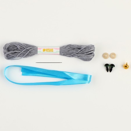 Set for creating a voluminous toy made of felt "kitten"-4