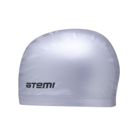 ATEMI Pu 12 swimming cap, fabric with polyurethane coating, silver color-1