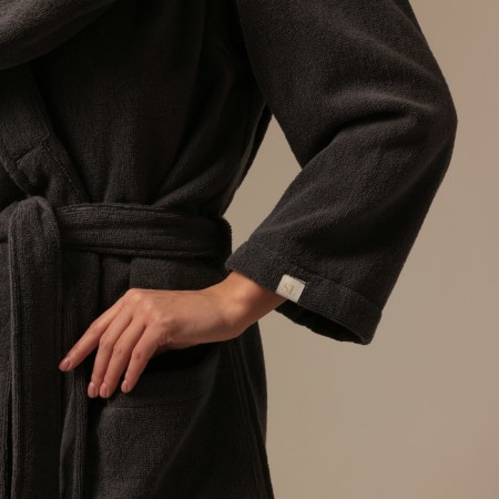 Tainted female bathrobe SL Home: Basic "Grig Sandra", size XL, 100% cotton, 420 g/m2-1