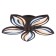 LED ceiling LED with Ambrella Light, Original, Fa464, 5XLED, 90 W, 6750LUM, 3000-6400K, Coffee color.