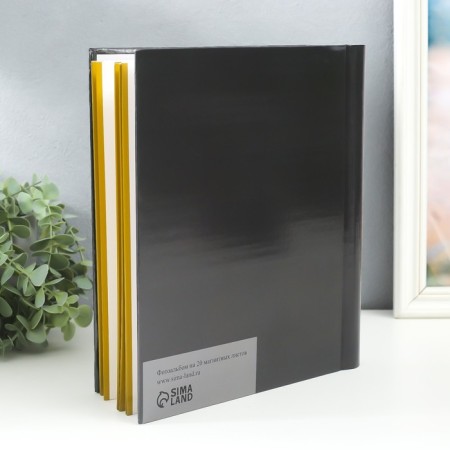 Photo album magnetic 20 sheets "3D heart with crown" 29x24x2 cm-1
